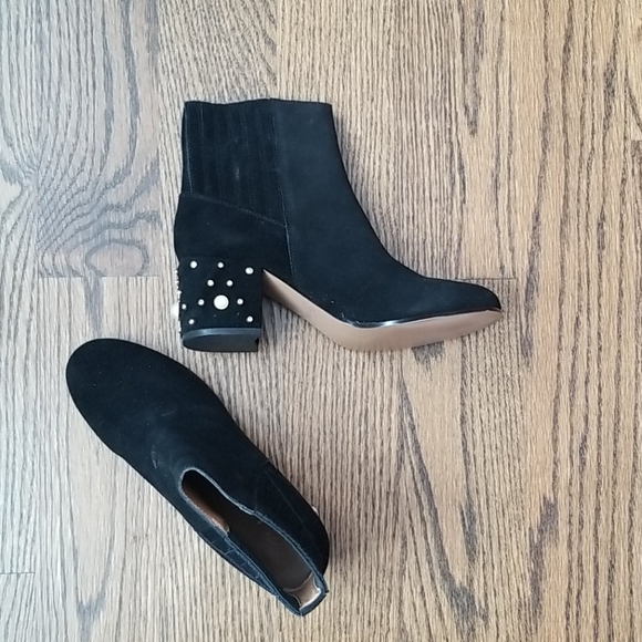 Bettye's Black Cow Suede Ankle Boots - Picture 7 of 7